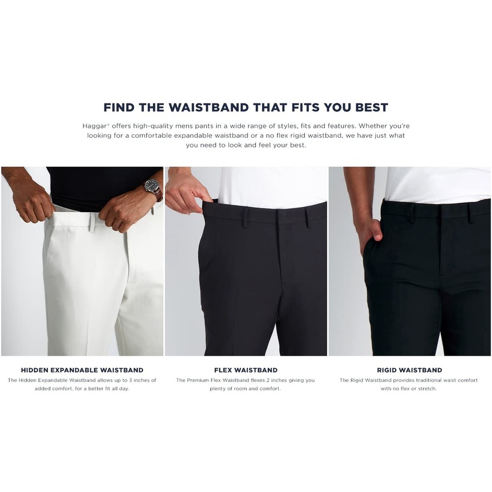 Haggar mens Stretch Basketweave Slim Premium Flex Suit Separate Pants 30 x 32 - Picture 7 of 7